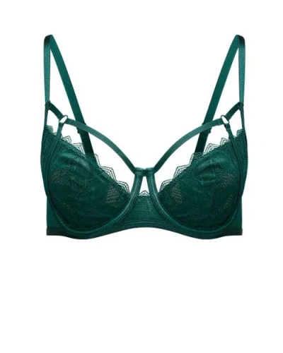 Adore Me Gaya Unlined Demi Bra In Green