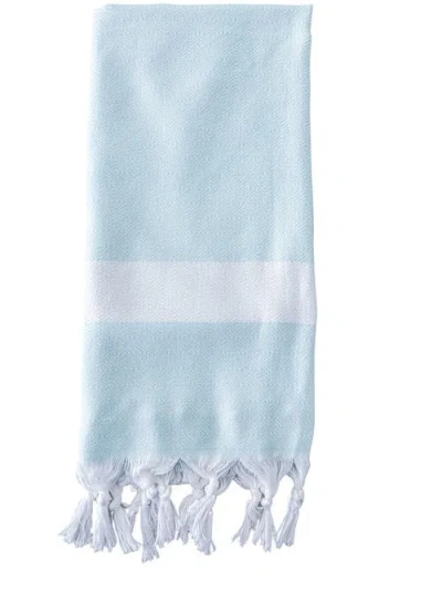 Anaya Charleston Stripe Turkish Cotton Beach Towel In Blue