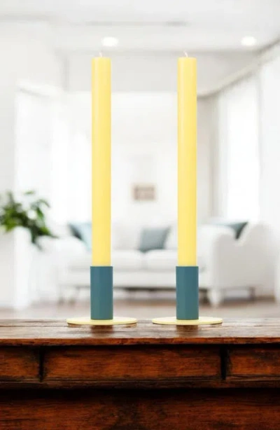 British Colour Standard Tall Two Tone Candle Holder