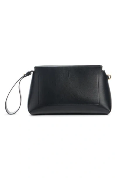 Givenchy Day Wristlet Pouch Bag In Grain Leather In Black