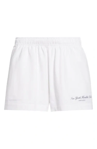 Sporty And Rich Sporty & Rich New York Health Club Disco Graphic Cotton Sweat Shorts