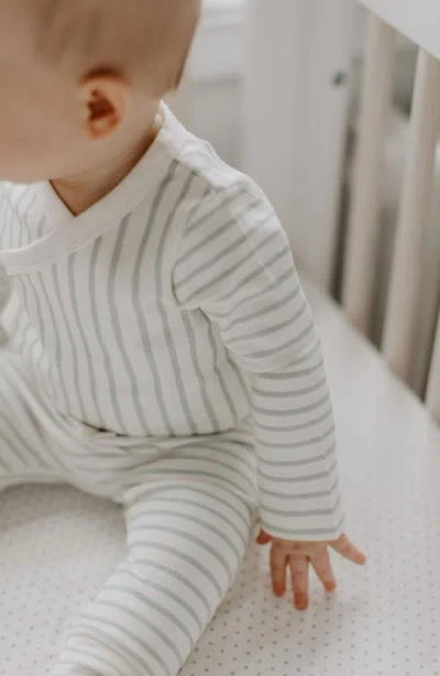 Pehr Stripes Away Long Sleeve Bodysuit In White