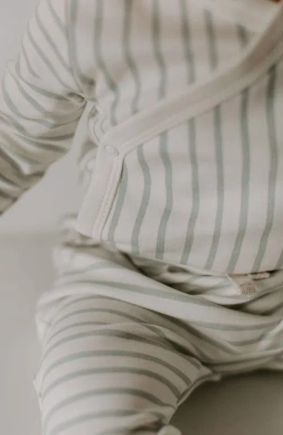 Pehr Stripes Away Long Sleeve Bodysuit In White