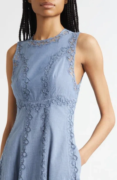 Ulla Johnson Anela Sleeveless Chambray Midi Dress