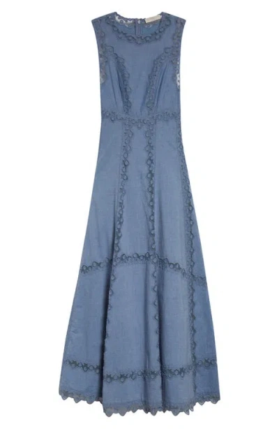 Ulla Johnson Anela Sleeveless Chambray Midi Dress