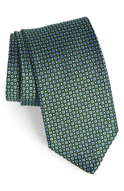 David Donahue Geometric Silk Tie
