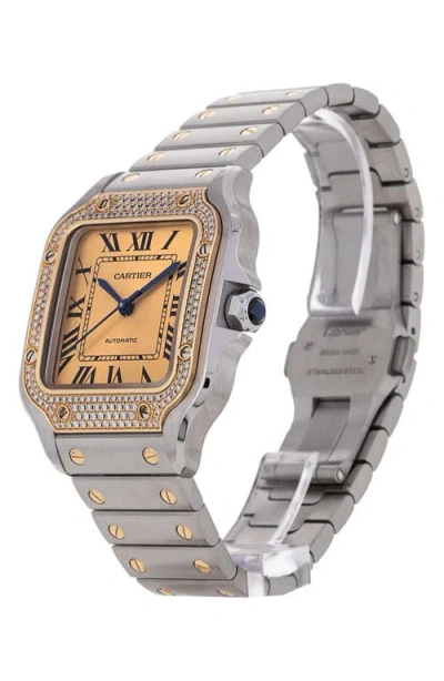 Watchfinder & Co. Cartier  2023 Santos De Cartier Diamond Bezel Bracelet Watch, 35.1mm
