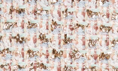 Valentino Tweed Skirt With Embellished Fringe Hem In Pink