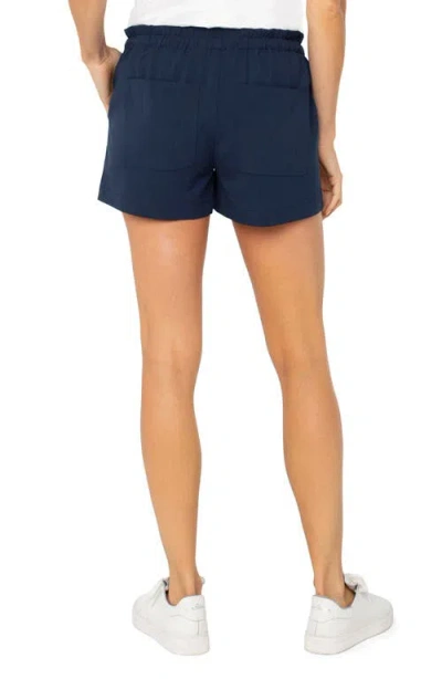Liverpool Los Angeles Pull-on Woven Shorts In Blue