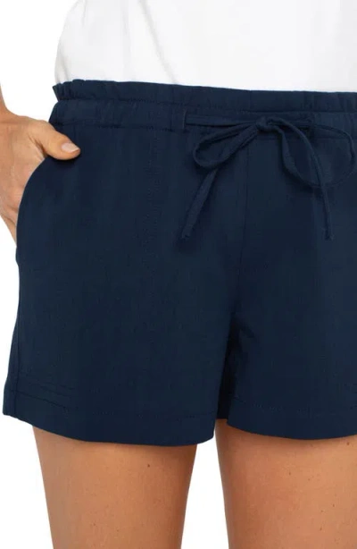 Liverpool Los Angeles Pull-on Woven Shorts In Blue