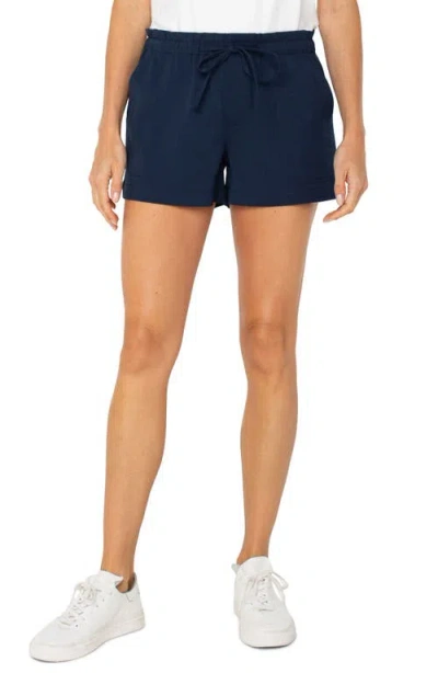 Liverpool Los Angeles Pull-on Woven Shorts In Blue