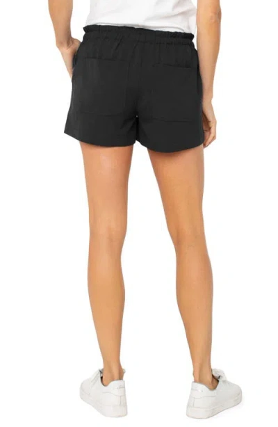 Liverpool Los Angeles Pull-on Woven Shorts In Black