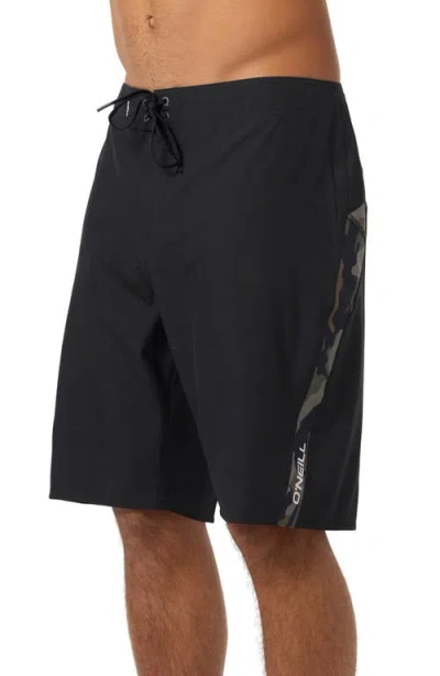 O'neill Superfreak Solid 21 Water Resistant Swim Trunks In Black