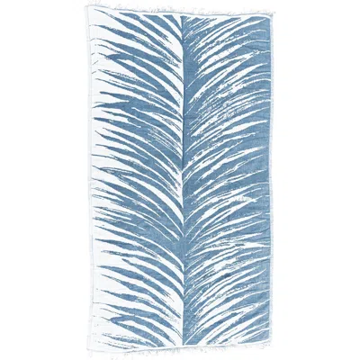 Anaya Tropical Turkish Cotton Beach Towel In Blue