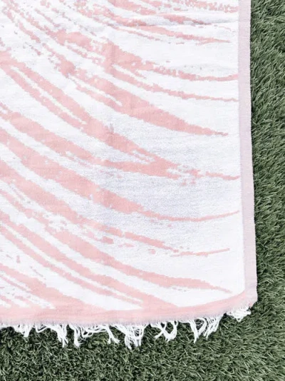 Anaya Tropical Turkish Cotton Beach Towel In Blue