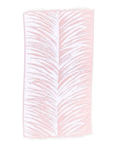 Anaya Tropical Turkish Cotton Beach Towel In Blue