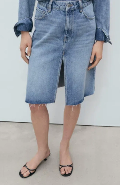 Mango Denim Midi Skirt