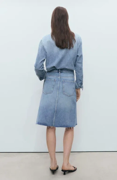 Mango Denim Midi Skirt
