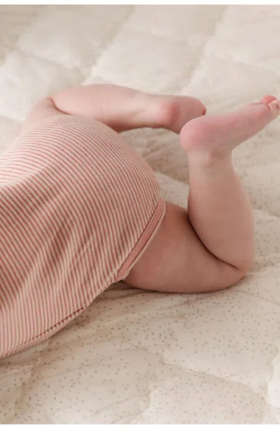 Pehr Sailor Stripe Raglan Sleeve Organic Cotton Bodysuit In Pink
