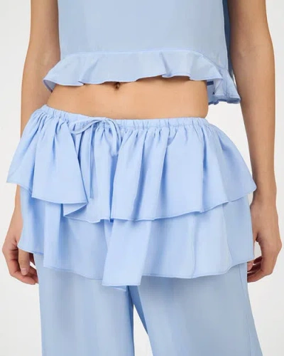 Weworewhat Ruffle Waist Flare Pant