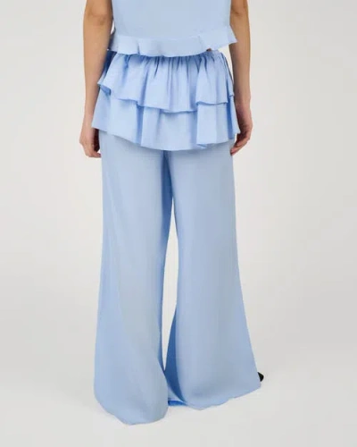 Weworewhat Ruffle Waist Flare Pant