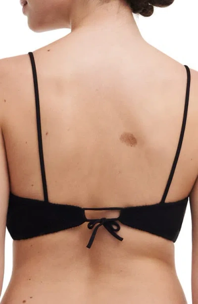 Chantelle Pulp Jacquard Bikini Top In Black