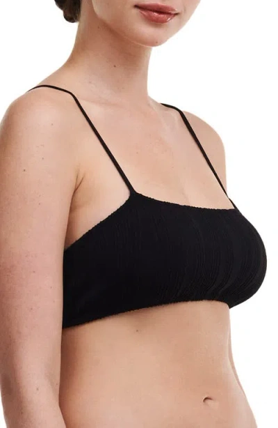 Chantelle Pulp Jacquard Bikini Top In Black