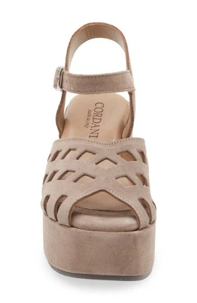 Cordani Jaymie Ankle Strap Peep Toe Platform Wedge Sandal