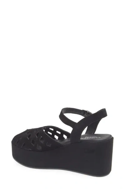 Cordani Jaymie Ankle Strap Peep Toe Platform Wedge Sandal