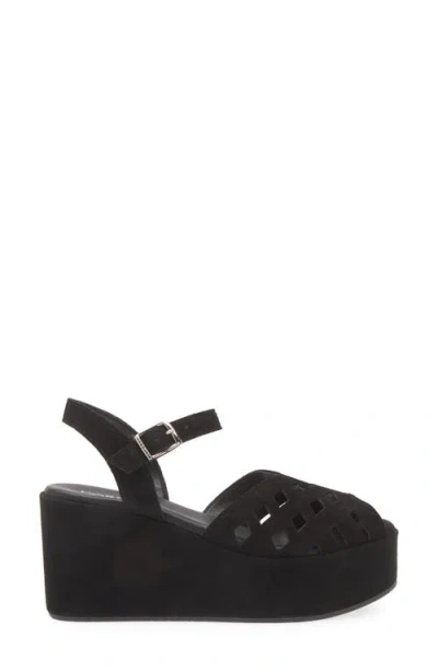 Cordani Jaymie Ankle Strap Peep Toe Platform Wedge Sandal