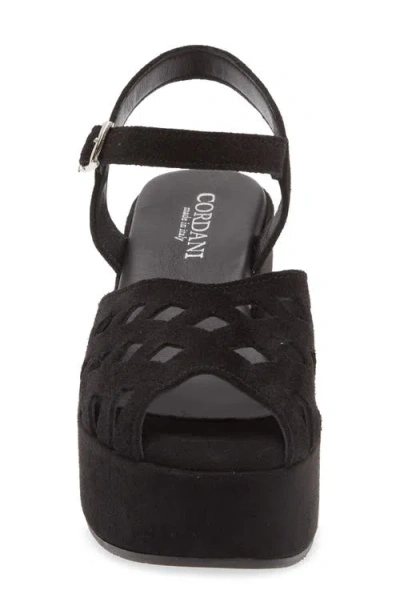 Cordani Jaymie Ankle Strap Peep Toe Platform Wedge Sandal