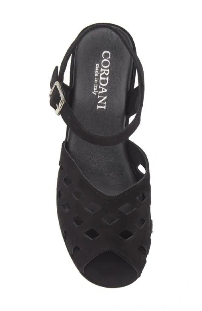 Cordani Jaymie Ankle Strap Peep Toe Platform Wedge Sandal