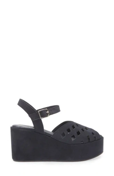 Cordani Jaymie Ankle Strap Peep Toe Platform Wedge Sandal