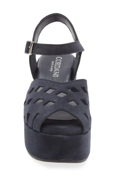 Cordani Jaymie Ankle Strap Peep Toe Platform Wedge Sandal