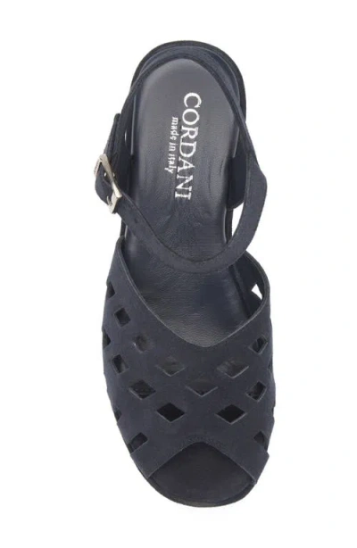 Cordani Jaymie Ankle Strap Peep Toe Platform Wedge Sandal