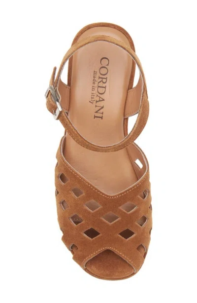 Cordani Jaymie Ankle Strap Peep Toe Platform Wedge Sandal