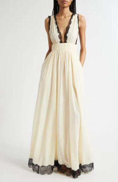 Ulla Johnson Maguerite Lace Trim Silk Gown