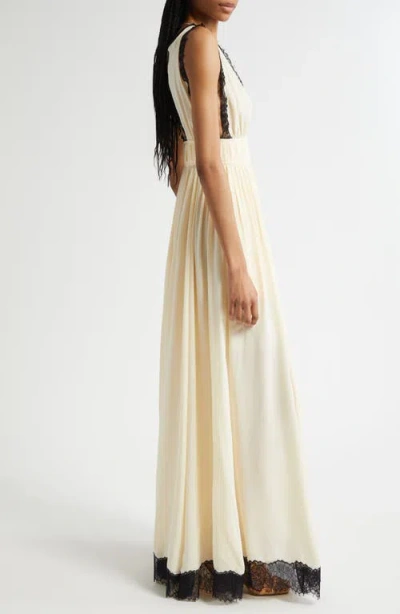 Ulla Johnson Maguerite Lace Trim Silk Gown