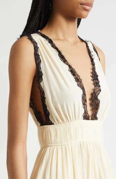 Ulla Johnson Maguerite Lace Trim Silk Gown