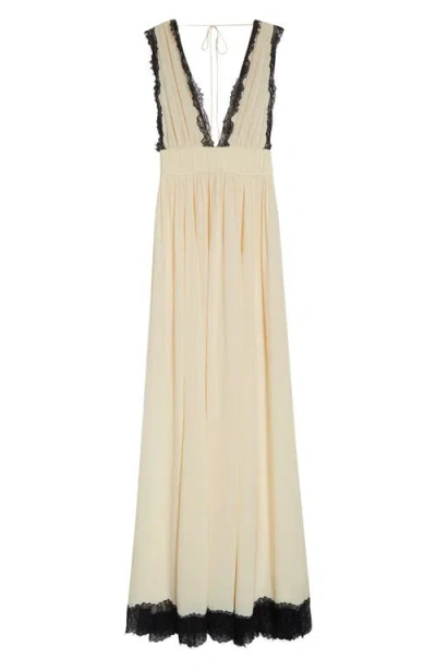 Ulla Johnson Maguerite Lace Trim Silk Gown