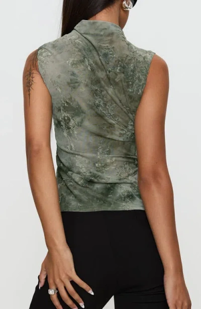 Princess Polly Nights All Alone Funnel Neck Burnout Top