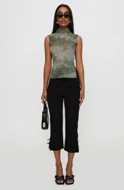 Princess Polly Nights All Alone Funnel Neck Burnout Top