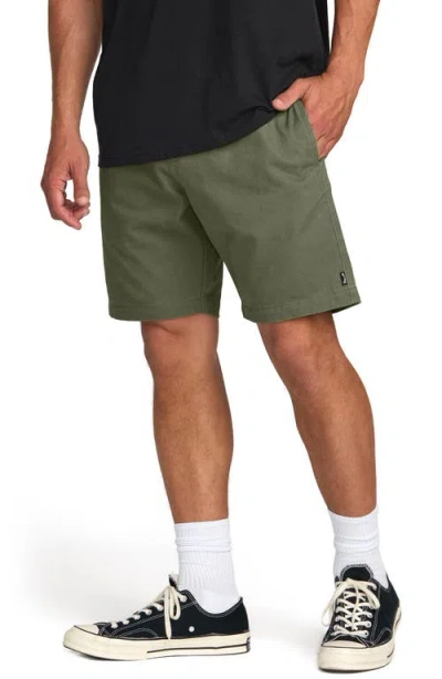Billabong Larry Layback Twill Drawstring Shorts In Green