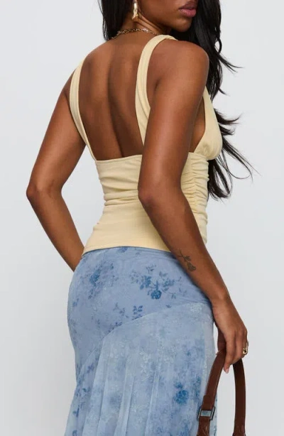Princess Polly Sublime Ruched Top In Neutral