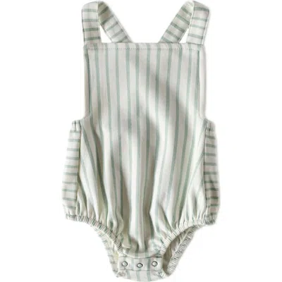 Pehr Crisscross Organic Cotton Bodysuit In Green