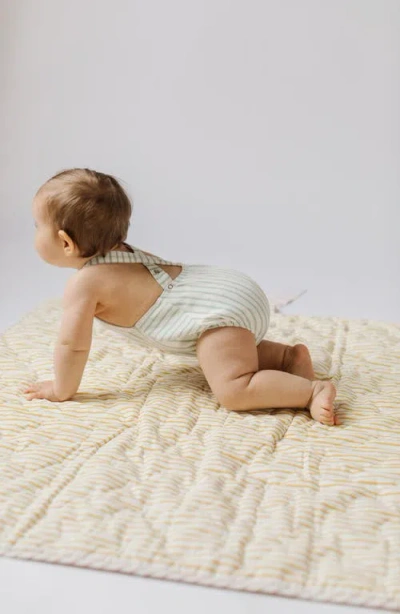 Pehr Crisscross Organic Cotton Bodysuit In Green