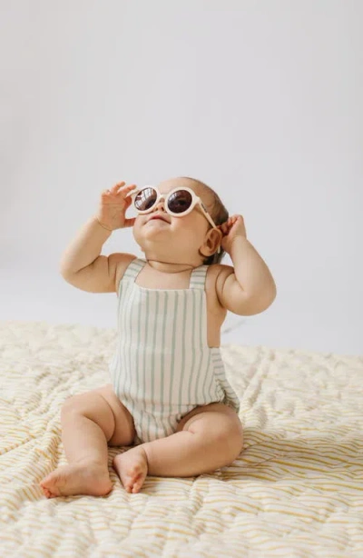 Pehr Crisscross Organic Cotton Bodysuit In Green