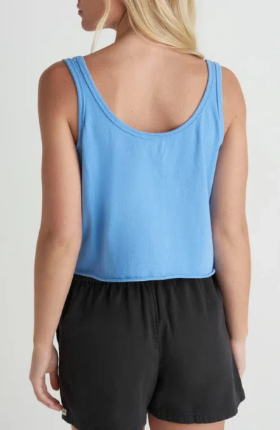 Hurley California Crop Cotton Jersey Tank In Blue