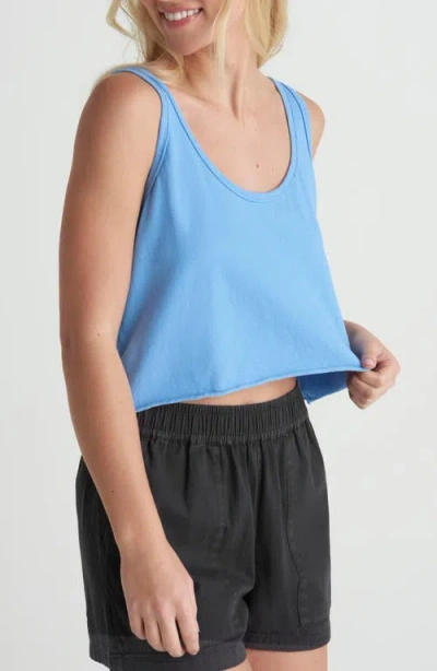 Hurley California Crop Cotton Jersey Tank In Blue