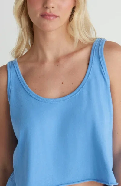 Hurley California Crop Cotton Jersey Tank In Blue